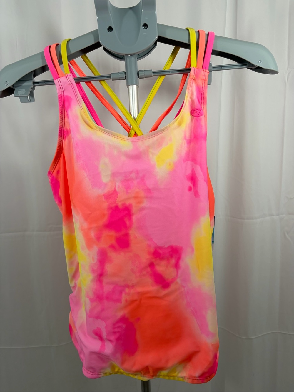 NWT Zeroxposure Women’s Size 20P Neon Tie-Dye Strappy 3 Piece Swimsuit
